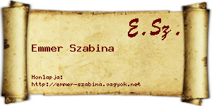 Emmer Szabina névjegykártya