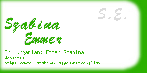 szabina emmer business card